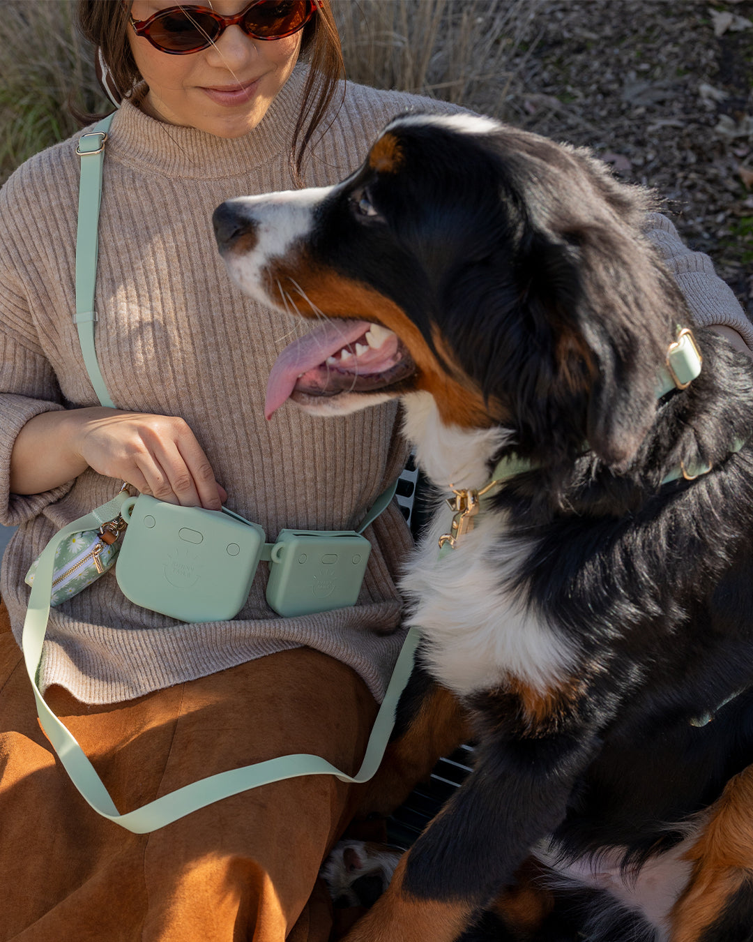 Pistachio Green Snap Dog Treat Pouch