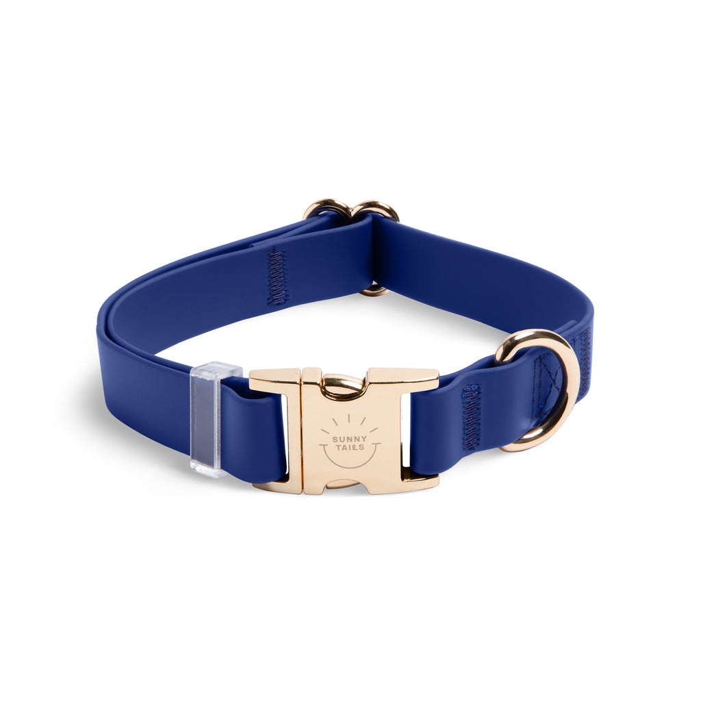 Signature Navy Waterproof Dog Collar