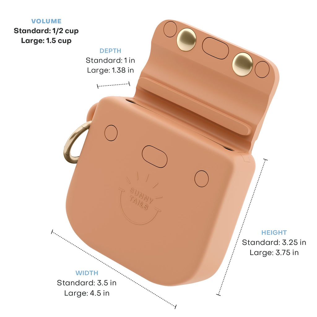 Chai Brown Snap Dog Treat Pouch