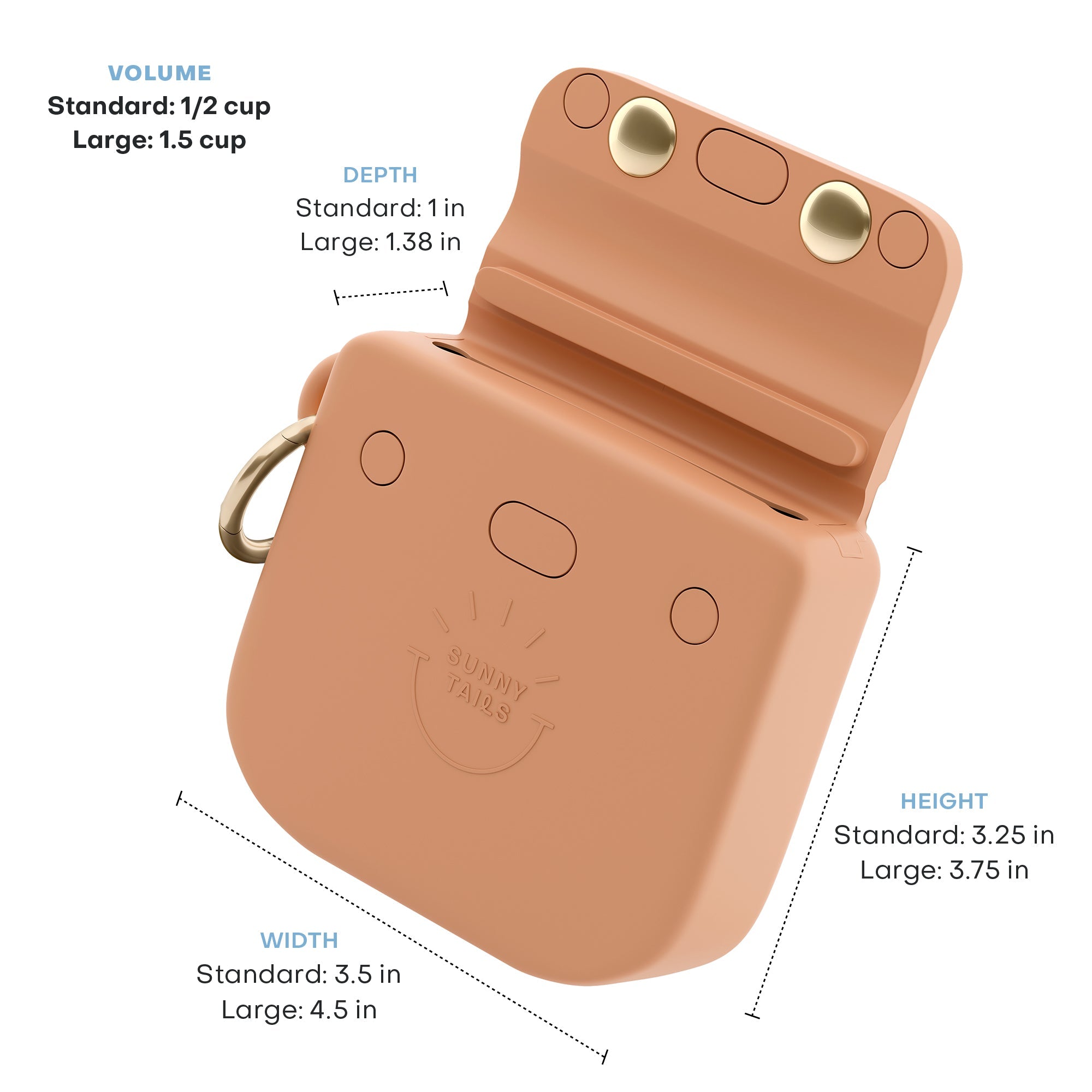 Chai Brown Snap Dog Treat Pouch