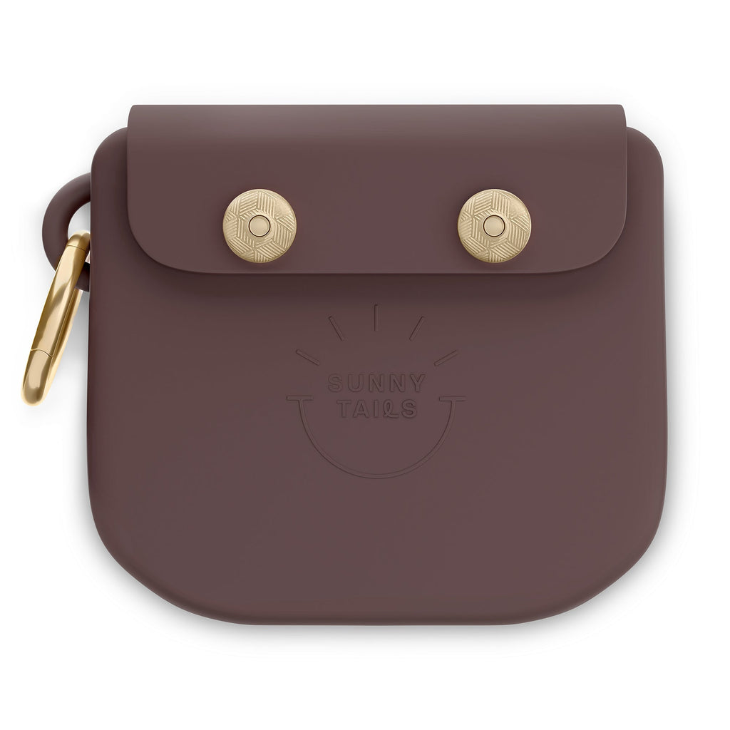 Espresso Brown Snap Dog Treat Pouch