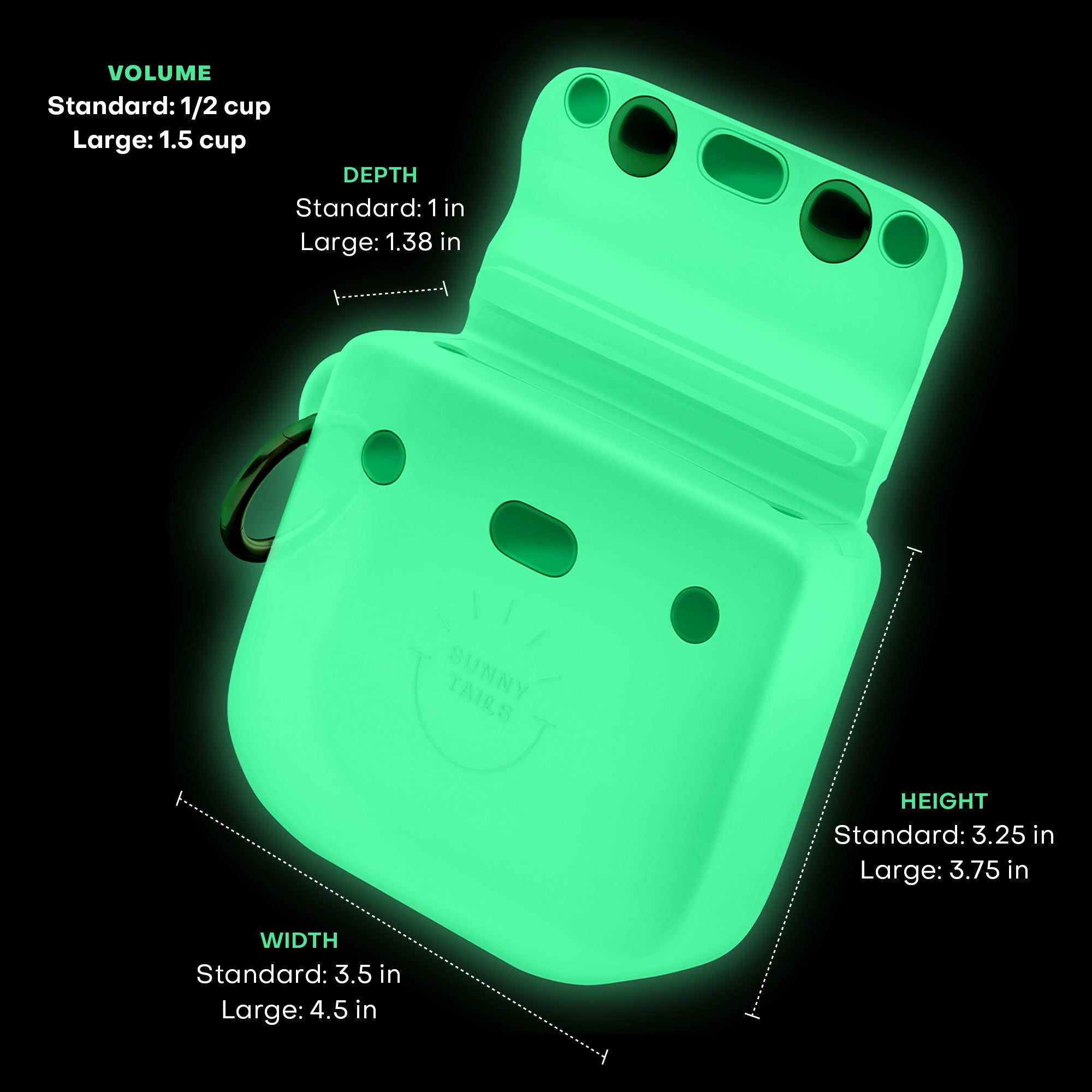 Lunar Glow Snap Dog Treat Pouch
