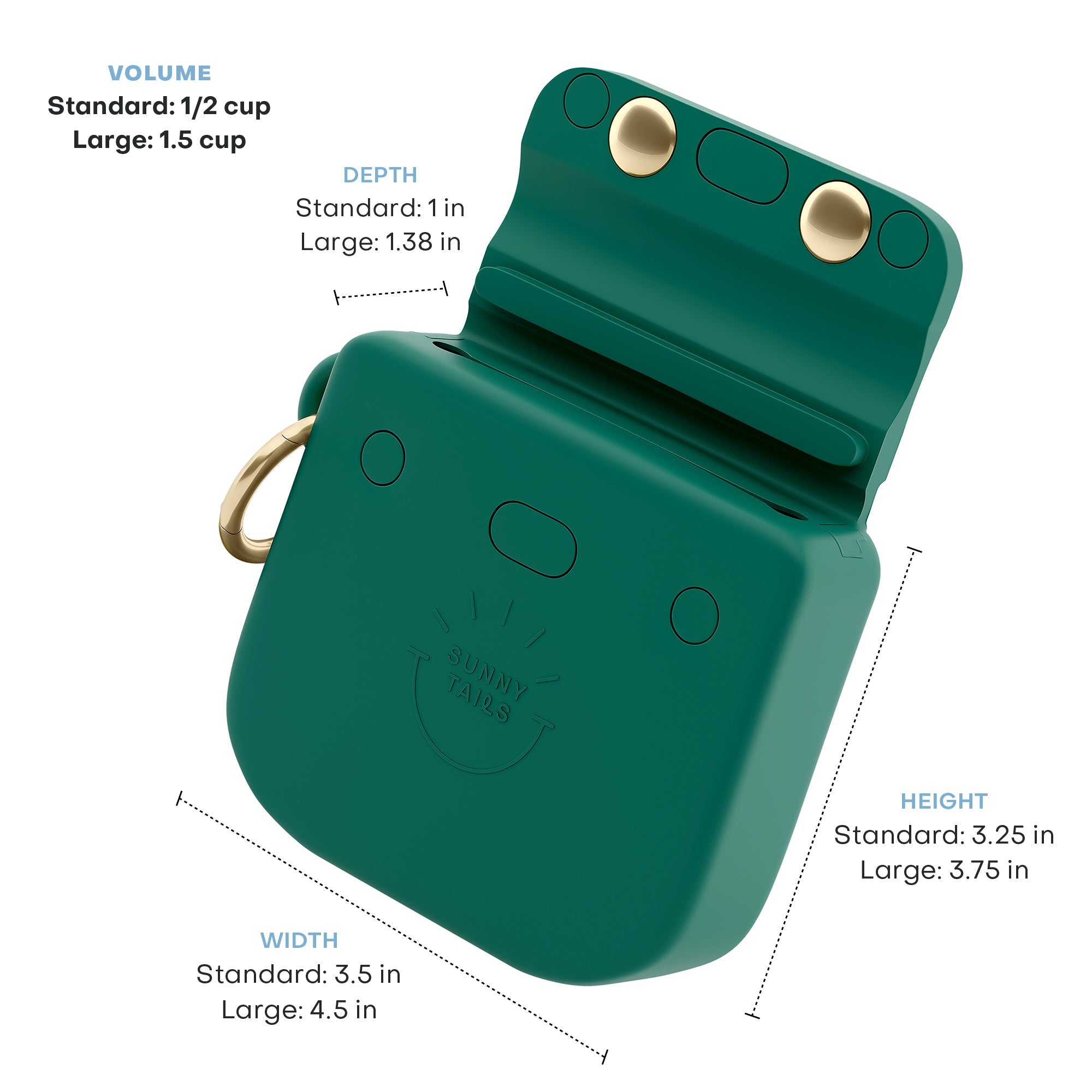 Meadow Green Snap Dog Treat Pouch