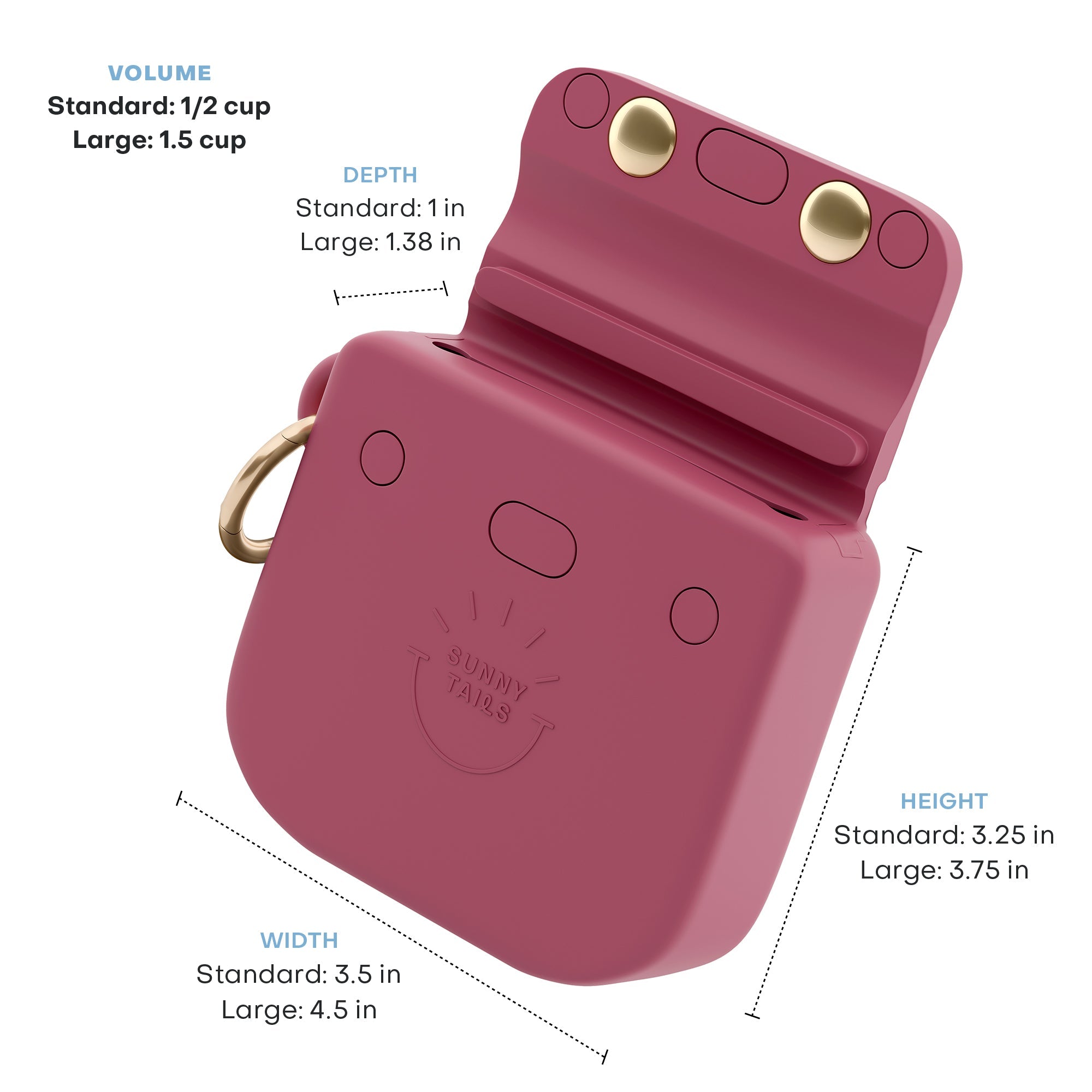 Mulberry Snap Dog Treat Pouch