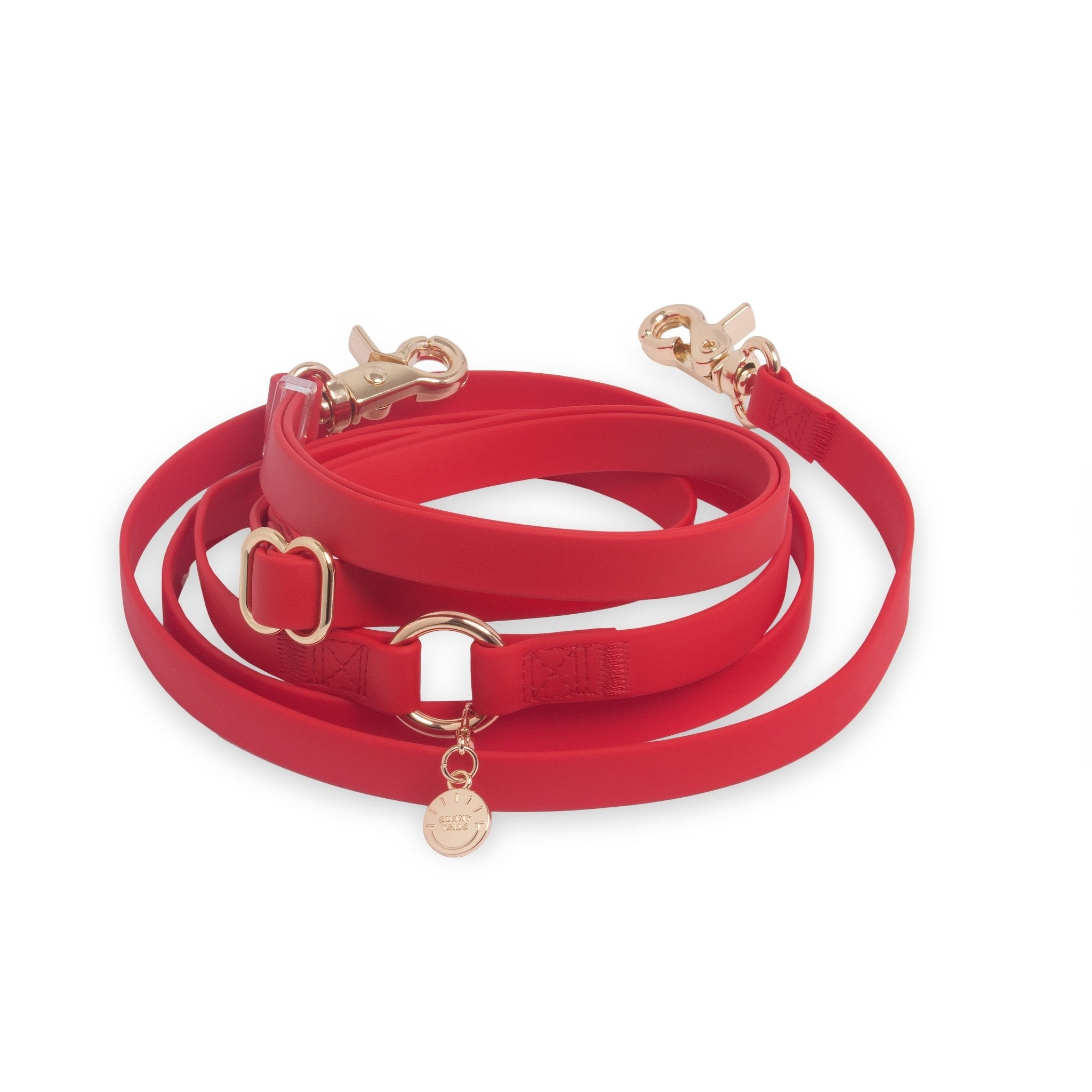 Cherry Red 4-in-1 Convertible Hands Free Cloud Dog Leash (Standard preorder ship by 6/19)